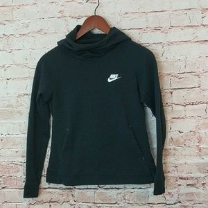 Nike youth black slouch neck hoodie